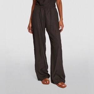 LESET Chocolate Brown Wide Leg Kim Trouser Pants Size XS